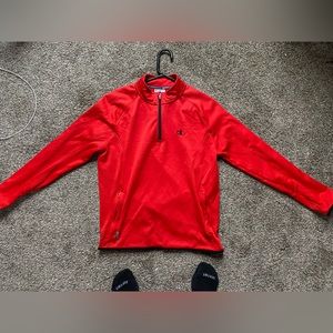 Champions Men’s- Sport Quarter-Zip Pullover, Red/ Medium